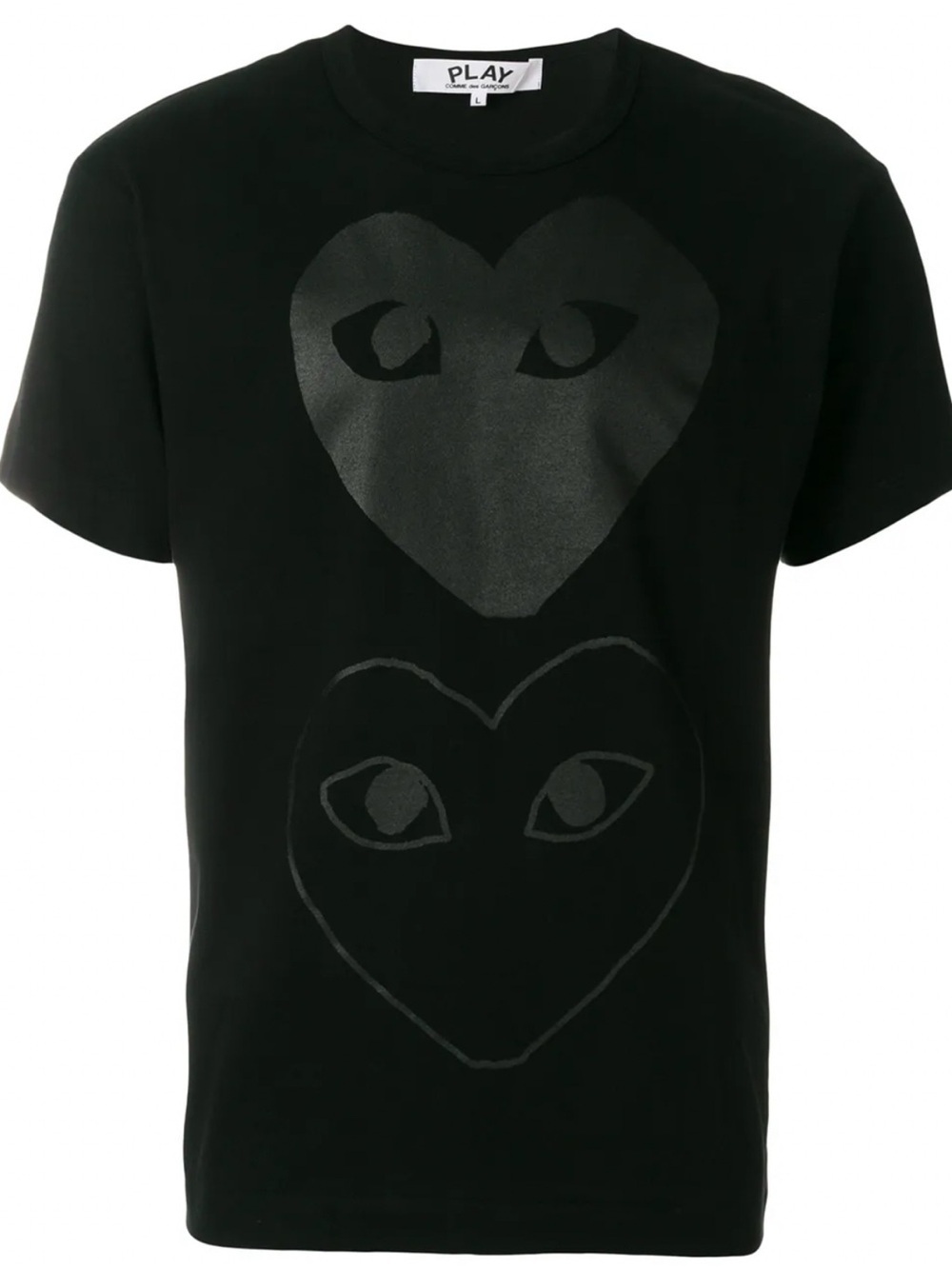 Comme des Garcons PLAY Double Black Heart T-Shirt